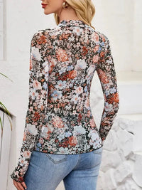 Floral Mock Neck Long Sleeve Top - Update AvenueT-ShirtsTrendsi100100964939733100100964939733b0e06e67 - d36b - 4c27 - ba15 - 059bfbc8d66e - Max - OriginCaramel