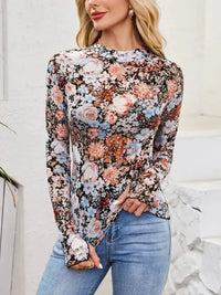 Floral Mock Neck Long Sleeve Top - Update AvenueT-ShirtsTrendsi100100964939733100100964939733fda46c0d - 90b8 - 4e96 - 8423 - 434ccc80dd1c - Max - OriginCaramel