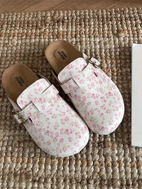 Floral Pattern Round Toe Slip-Ons