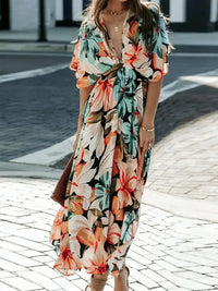 Floral Plunge Half Sleeve Dress - Update AvenueVacation StyleTrendsi100100697396757100100697396757840273ac - c28b - 4edb - b7b7 - 347da16fe3c9 - MaxFloral