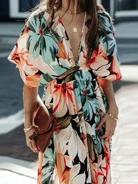 Floral Plunge Half Sleeve Dress - Update AvenueVacation StyleTrendsi100100697396757100100697396757657dd599 - 8771 - 4c70 - bd50 - 47a4e7405365 - MaxFloral
