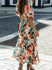Floral Plunge Half Sleeve Dress - Update AvenueVacation StyleTrendsi10010069739675710010069739675758e512e4 - 230d - 4d6c - a6a9 - 7cc0385ba2ad - MaxFloral