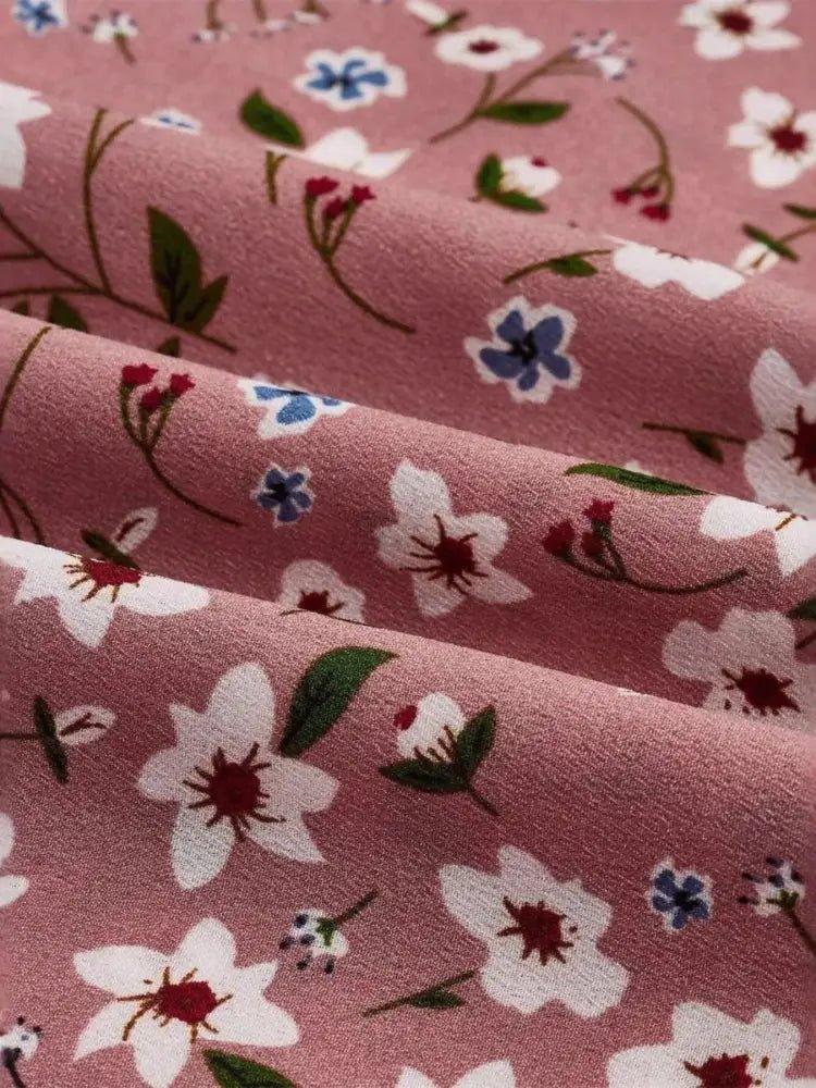 Floral Print Balloon Sleeve Maxi Dress - Update AvenueMaxi DressesTrendsi100100809107050100100809107050Floral Print Balloon Sleeve Maxi DressPink