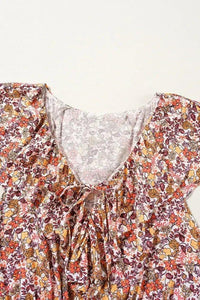 Floral Print Knot V Neck Ruffled Sleeve Blouse - Update AvenueBoho VibesTrendsi1001007305608241001007305608242633e05d - 9bfb - 40e8 - bcef - 7664bbae9458 - Max - OriginFloral