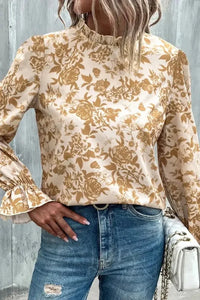Floral Print Mock Neck Flounce Sleeve Blouse - Update AvenueTrendsi100101044411388100101044411388b8a7e70450ca4d8ea472ffa8c6d7eeb0 - MaxHoney