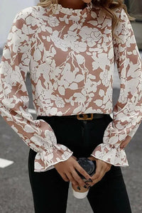Floral Print Mock Neck Flounce Sleeve Blouse - Update AvenueTrendsi10010104441996010010104441996064b2d49589a04fa9ada41d945b314d92 - MaxFloral