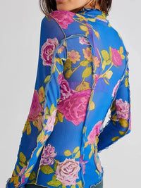 Floral Print Mock Neck Long Sleeve Top - Update AvenueT-ShirtsTrendsi100100328301076100100328301076fc3baf07 - b519 - 411a - b45e - 2708c9ad5264 - Max - OriginBlue