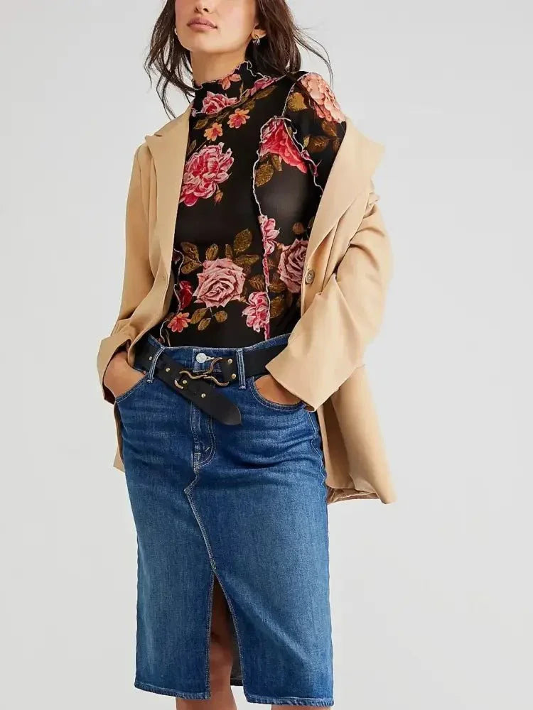 Floral Print Mock Neck Long Sleeve Top - Update AvenueT-ShirtsTrendsi100100328301498100100328301498e46b0cf8 - da8e - 45b0 - 9b16 - 64e63df06236 - Max - OriginBlack