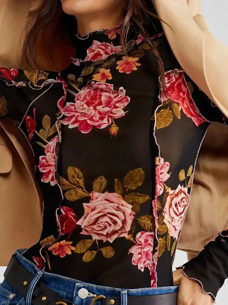 Floral Print Mock Neck Long Sleeve Top - Update AvenueT-ShirtsTrendsi1001003283014981001003283014986dfe538b - bca0 - 4e7e - a914 - 35f1aedd30d4 - Max - OriginBlack
