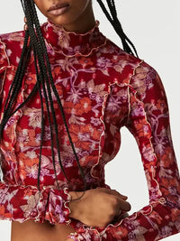 Floral Print Mock Neck Long Sleeve Top - Update AvenueT-ShirtsTrendsi100100328304073100100328304073eba949c5 - f1d6 - 4690 - bf29 - 932c05fe4c03 - Max - OriginFloral