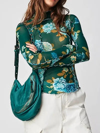 Floral Print Mock Neck Long Sleeve Top - Update AvenueT-ShirtsTrendsi100100328307828100100328307828c94eb383 - dcdf - 4673 - b95e - 8be3bdabdae1 - Max - OriginDark Green
