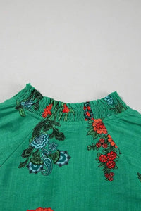 Floral Print Notched Short Sleeve Blouse - Update AvenueBoho VibesTrendsi10010025119197810010025119197802b48104 - b7da - 4874 - 80ac - ad0b46e6c74c - Max - OriginDark Green