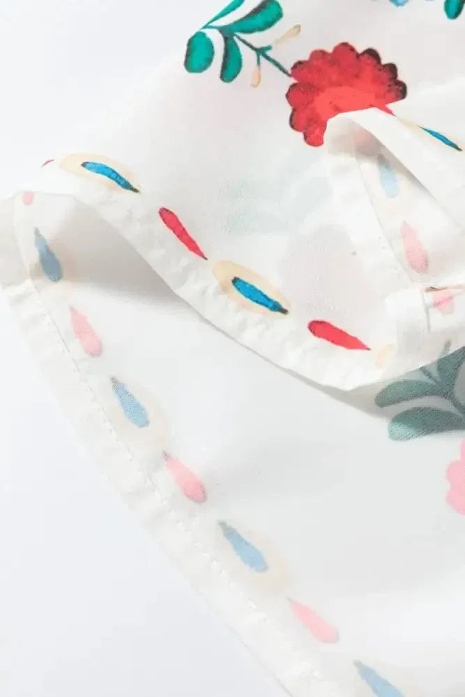 Floral Print Round Neck Ruffle Trim Blouse - Update AvenueFestival VibesTrendsi1001004249433641001004249433640de3c122 - 32da - 488d - 9592 - 30beedd623ef - MaxFloral