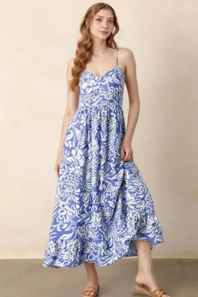 Floral Print Spaghetti Strap High Waist Dress - Update AvenueBoho VibesTrendsi1001005411387751001005411387755f3a942f - 0e60 - 4c25 - aafb - fd719e6b9034 - Max - OriginDusty Blue