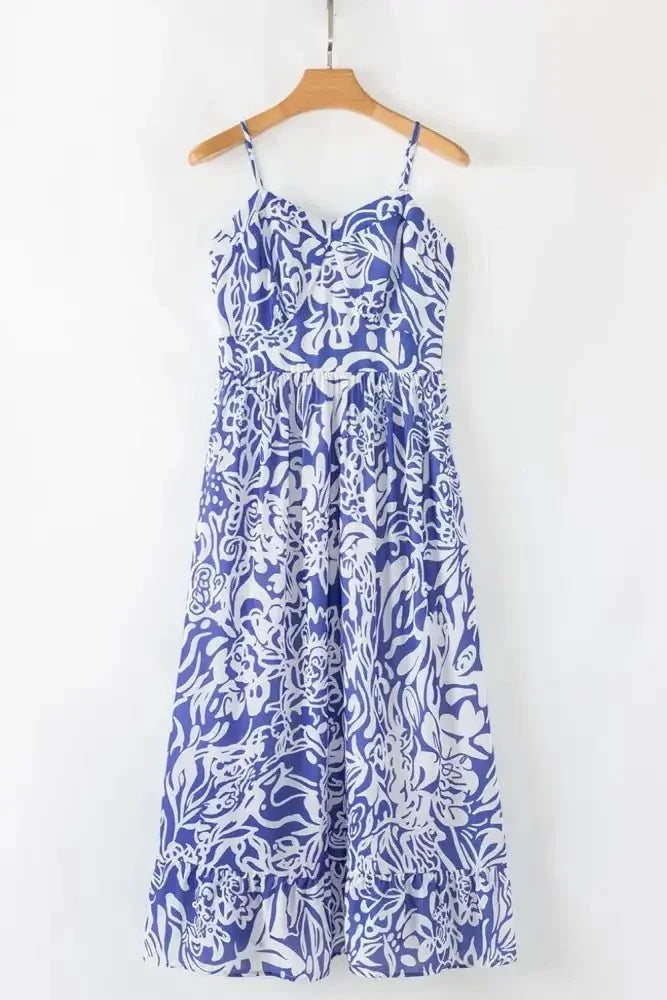 Floral Print Spaghetti Strap High Waist Dress - Update AvenueBoho VibesTrendsi100100541138775100100541138775b92829c1 - fd43 - 4f10 - b81f - 17ca257eba7f - Max - OriginDusty Blue