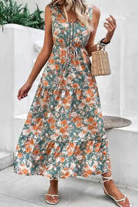 Floral Print Trimmed V Neck Tie Waist Sleeveless Dress - Update AvenueBoho VibesTrendsi100100634657550100100634657550b62db2af - 2206 - 41fe - 9791 - b66e27b8733f - Max - OriginFloral
