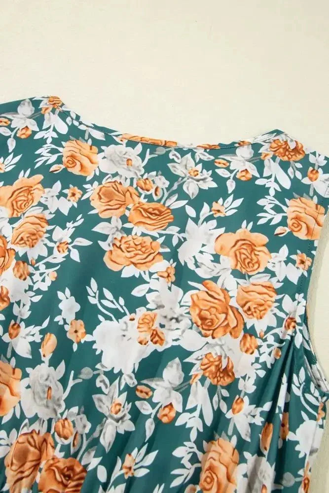 Floral Print Trimmed V Neck Tie Waist Sleeveless Dress - Update AvenueBoho VibesTrendsi10010063465755010010063465755024b2a0fb - a19c - 4ea2 - 8a87 - 6885d1699cdc - Max - OriginFloral
