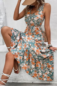 Floral Print Trimmed V Neck Tie Waist Sleeveless Dress - Update AvenueBoho VibesTrendsi100100634657550100100634657550d7d031a1 - e1d5 - 43f9 - 8620 - ecc8582282f0 - Max - OriginFloral