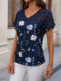 Floral Print V - Neck Flutter Sleeve Casual Top - Update AvenueT-ShirtsTrendsi10010087750917910010087750917912d328bf - dca7 - 4dec - bd34 - 7b39bb7b9d13 - Max - OriginDark Blue