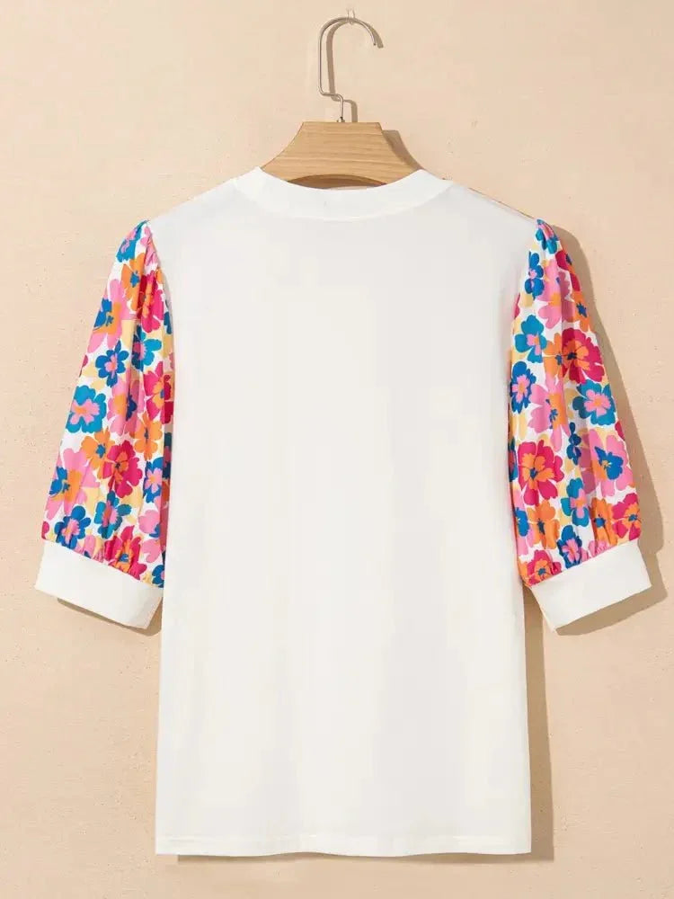 Floral Puff Sleeve Round Neck T-Shirt - Update AvenueT-ShirtsTrendsi100100007971152100100007971152a82a8862 - e9b4 - 4cca - b971 - e45fb812d64a - Max - OriginBeige