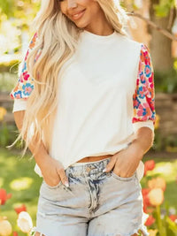 Floral Puff Sleeve Round Neck T-Shirt - Update AvenueT-ShirtsTrendsi1001000079711521001000079711520a78420c - a0c0 - 43fd - b5ca - 2d0cd9e4eb65 - Max - OriginBeige