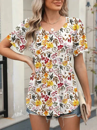Floral Round Neck Short Sleeve Top - Update AvenueT-ShirtsTrendsi100100601845741100100601845741731d9d96 - 286c - 4921 - 9a76 - 24cf84c83a12 - Max - OriginFloral