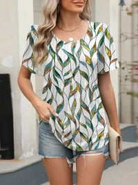 Floral Round Neck Short Sleeve Top - Update AvenueT-ShirtsTrendsi1001006018490451001006018490457e997e44 - 7a40 - 4b7d - 96e5 - 3021b0e74a9c - Max - OriginGreen