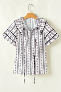 Floral Ruffled Collar Short Puff Sleeve Printed Blouse - Update AvenueBoho VibesTrendsi1001009590159601001009590159603701d62b - a48f - 49a4 - a368 - 5fbdd55f94d7 - Max - OriginFloral