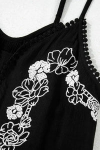 Floral Ruffled Hem Embroidery Cami - Update AvenueBoho VibesTrendsi100100867463190100100867463190e06cbe22 - 2f31 - 432b - 959d - dfddf9a07b0b - Max - OriginBlack
