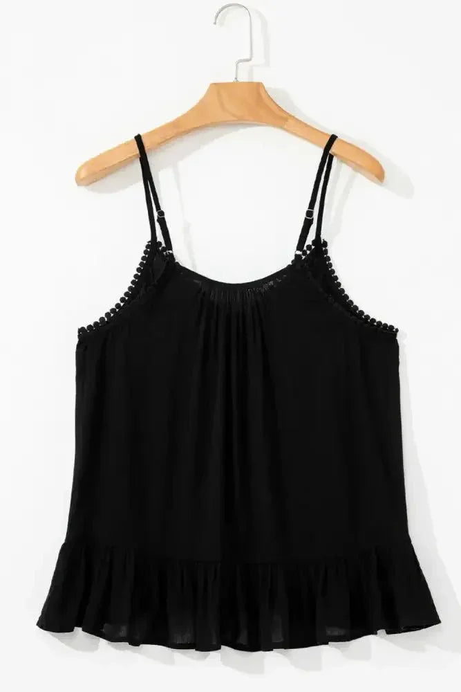 Floral Ruffled Hem Embroidery Cami - Update AvenueBoho VibesTrendsi1001008674631901001008674631907be95d0b - 5345 - 4f06 - b63c - 8022a5d5b9a1 - Max - OriginBlack