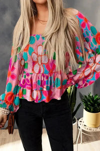 Floral Smocked Ruffled Balloon Sleeve Blouse - Update AvenueTrendsi100101189574048100101189574048bdde9de015a84c68aac25ed5873bbd73 - MaxMulticolor