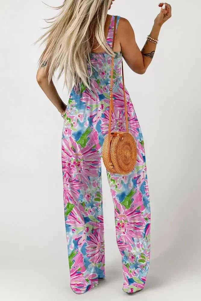 Floral Smocked Square Neck Jumpsuit with Pockets - Update AvenueVacation StyleTrendsi10010159132403610010159132403670ec78788dd944cb80933ef82619578f - MaxFloral