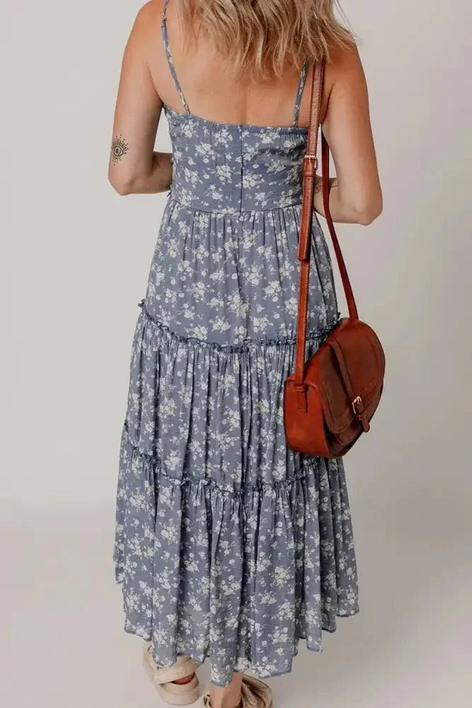 Floral Spaghetti Strap Frilled V Neck Tiered Midi Dress - Update AvenueBoho VibesTrendsi100100205830345100100205830345031e23a0 - c6f1 - 4803 - 867e - e5bb76cb88aa - MaxDusty Blue