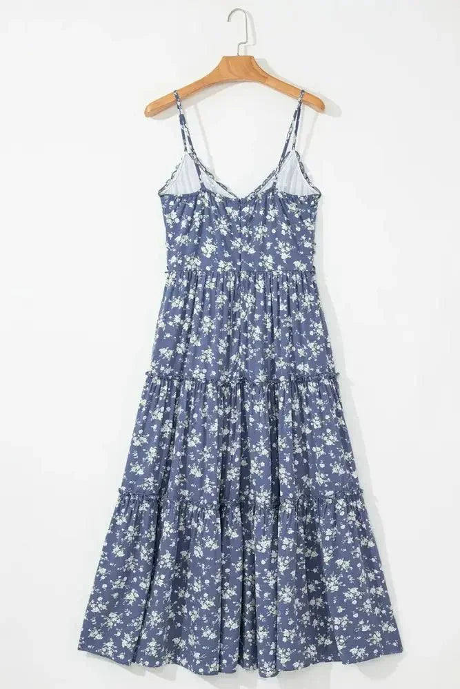 Floral Spaghetti Strap Frilled V Neck Tiered Midi Dress - Update AvenueBoho VibesTrendsi100100205830345100100205830345f0a0c496 - 12e5 - 49f6 - b3b0 - 53bdb59908a5 - MaxDusty Blue