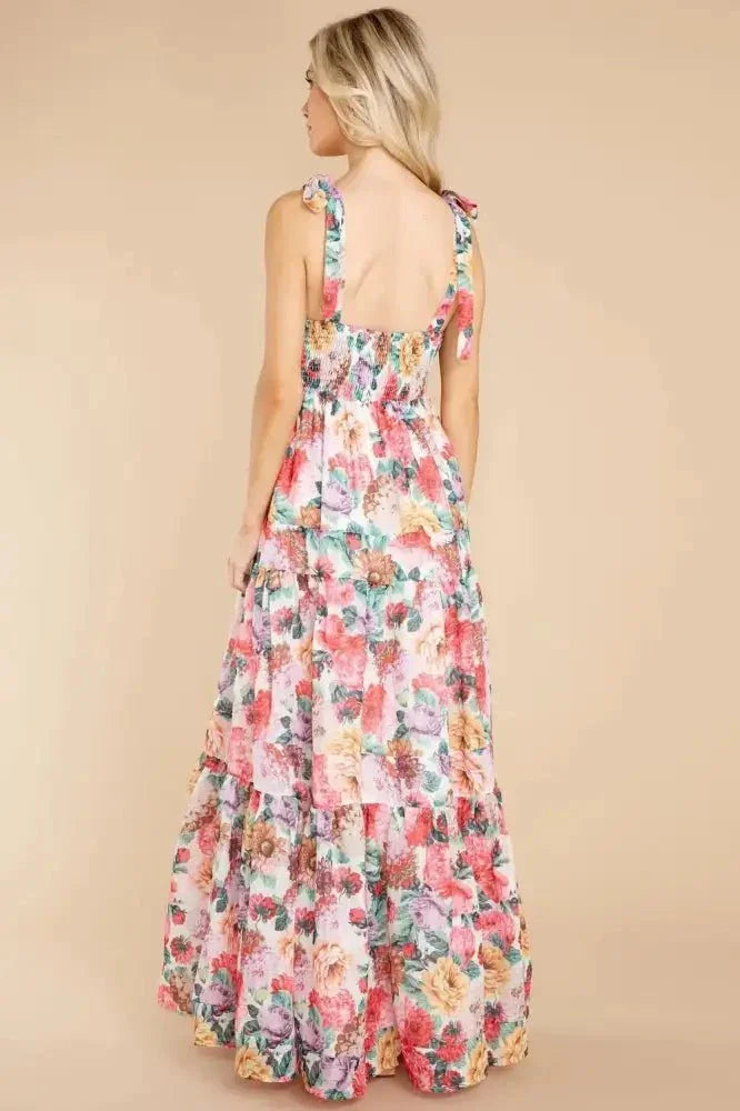 Floral Square Neck Wide Strap Maxi Dress - Update AvenueVacation StyleTrendsi1001005801413341001005801413344dcd2d88 - bd96 - 4a9a - a716 - 8923767596ef - MaxMulticolor