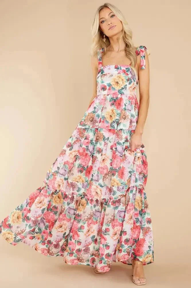 Floral Square Neck Wide Strap Maxi Dress - Update AvenueVacation StyleTrendsi10010058014133410010058014133416e9b449 - 6cf0 - 4350 - 91d1 - b90ee0b4c864 - MaxMulticolor