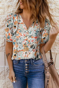 Floral Tie Neck Shoulder Detail Blouse - Update AvenueTrendsi100101965297882100101965297882aababb6797e34c2aa1947d29c7debb48 - MaxFloral