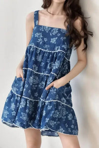Floral Tiered Square Neck Denim Dress - Update AvenueBoho VibesTrendsi1001005319014471001005319014475c368235 - 20a7 - 421f - 84e8 - a5b8dd9b0188 - MaxMedium