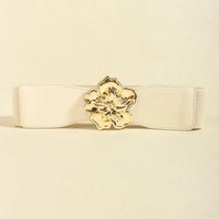 Flower Alloy Buckle Elastic Belt