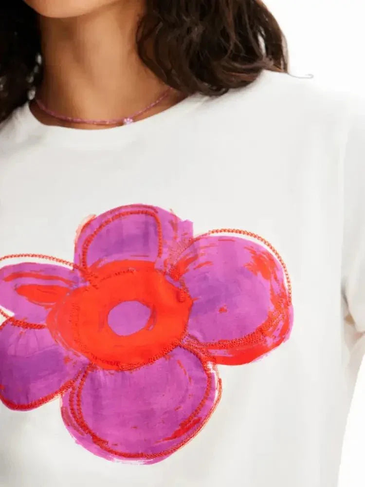 Flower Graphic Round Neck T-Shirt - Update AvenueT-ShirtsTrendsi1001005770433231001005770433234006e15268104c3c98bcd54efb4dd977 - Max - OriginWhite