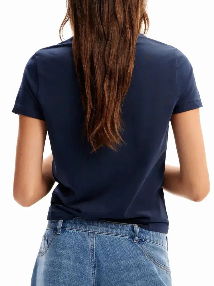 Flower Graphic Round Neck T-Shirt - Update AvenueT-ShirtsTrendsi10010057704634610010057704634657b45f16d513438b90c547941d61050f - Max - OriginBlue