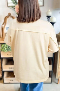 Flower Patched Exposed Stitching Trim Crew Neck Loose Tee - Update AvenueT-ShirtsTrendsi10010025099632310010025099632321adbbd5 - 8537 - 4816 - 9a33 - 491dd785e52d - Max - OriginCream