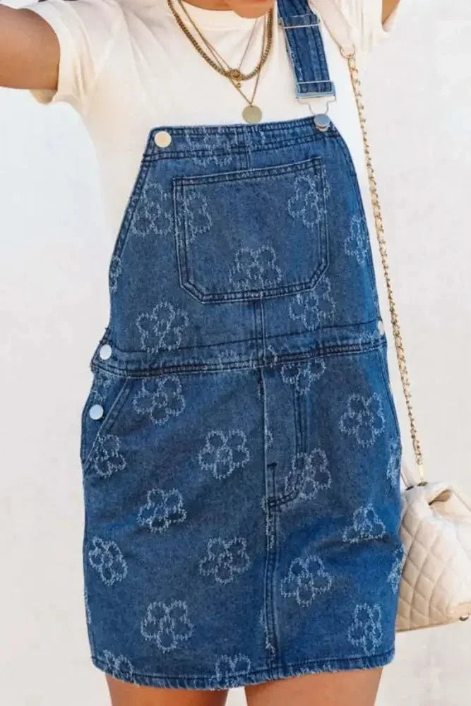 Flower Print Square Neck Denim Overall Dress - Update AvenueDenim Dresses & SkirtsTrendsi100100839529148100100839529148dc7cbc08 - bb40 - 492e - b6ba - ee05be2a197c - MaxMedium