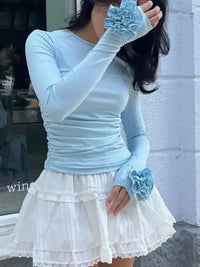 Flower Round Neck Long Sleeve T-Shirt - Update AvenueT-ShirtsTrendsi1001007252946581001007252946583bfd6f26 - 2d7b - 48f7 - 8ac7 - d39fa5632047 - Max - OriginLight Blue