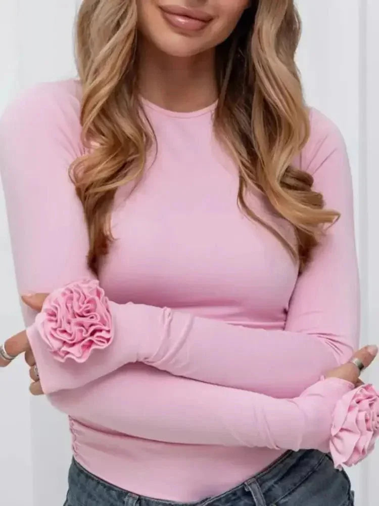 Flower Round Neck Long Sleeve T-Shirt - Update AvenueT-ShirtsTrendsi100100725299680100100725299680b1ffc40f - 8a7e - 4422 - 988f - 3e06c4812636 - Max - OriginBlush Pink