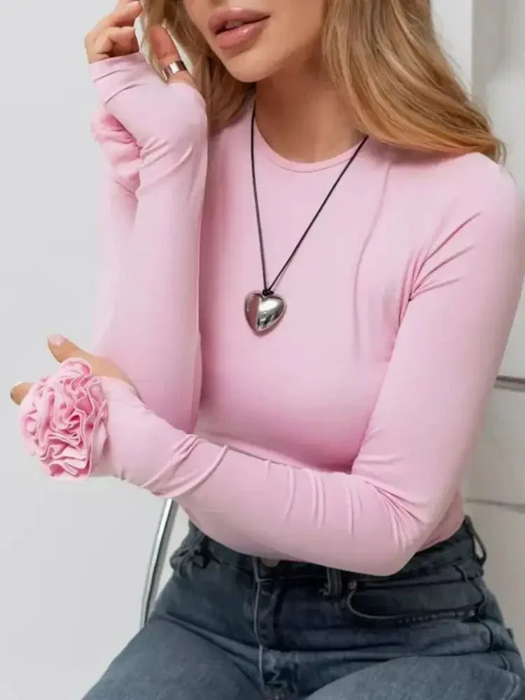 Flower Round Neck Long Sleeve T-Shirt - Update AvenueT-ShirtsTrendsi10010072529968010010072529968090b1e1d6 - 6603 - 4a07 - 976d - 223f829d101c - Max - OriginBlush Pink