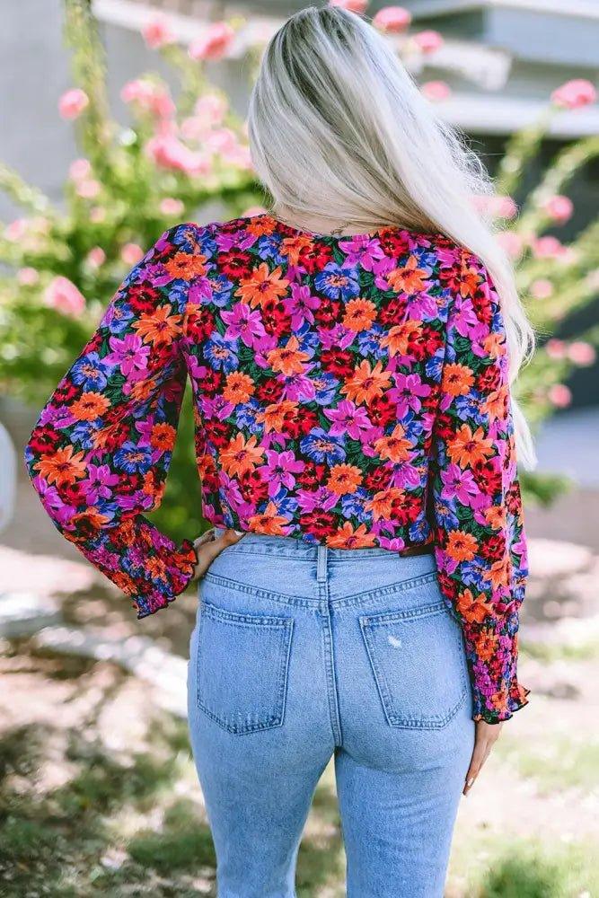 Flower Surplice Long Sleeve Top - Update AvenueTrendsi10010118570403810010118570403836921805f4804476b4f3f54e3810a03c - MaxFloral