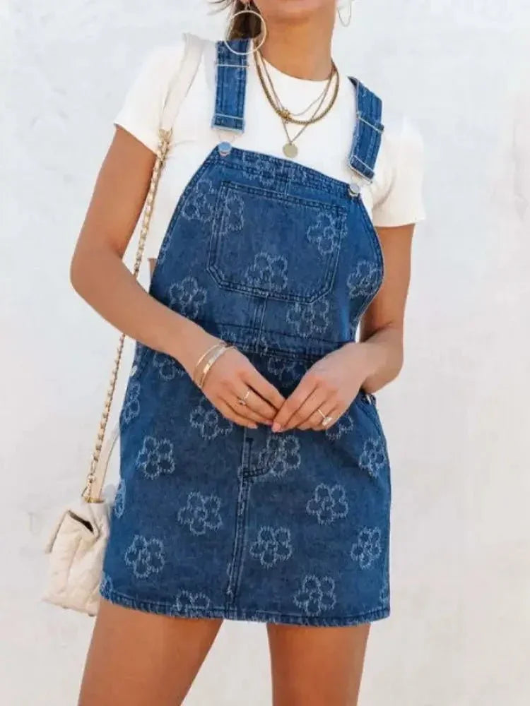 Flower Wide Strap Denim Overall Dress with Pockets - Update AvenueDenim Dresses & SkirtsTrendsi100100106281090100100106281090720a43f6 - 4914 - 4e43 - bea7 - 8034943bfbe1 - MaxPeacock Blue