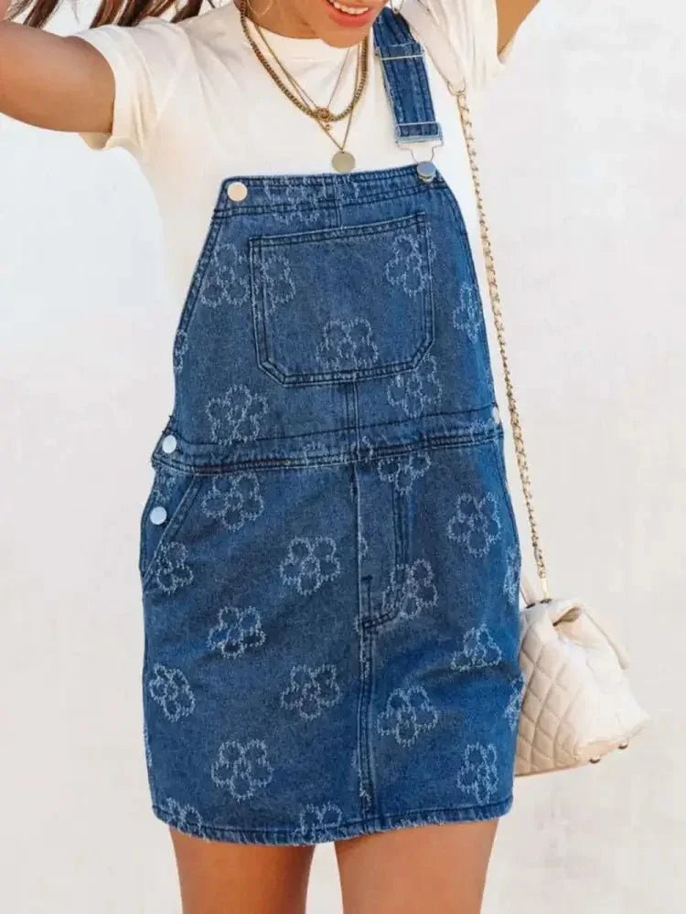 Flower Wide Strap Denim Overall Dress with Pockets - Update AvenueDenim Dresses & SkirtsTrendsi100100106281090100100106281090c640b85e - adaf - 4c78 - 8272 - 35d030295751 - MaxPeacock Blue