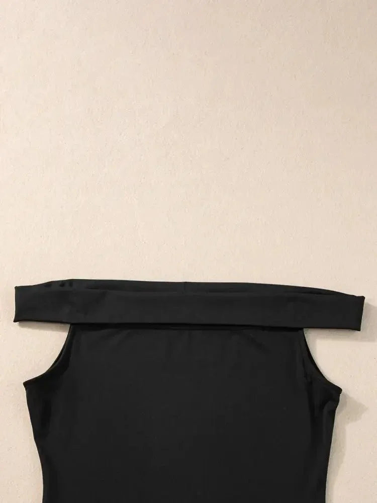 Folded Off Shoulder Slim Top - Update AvenueT-ShirtsTrendsi100100961319379100100961319379078dc6e43f644bbdae53d65eb53b3129 - Max - OriginBlack
